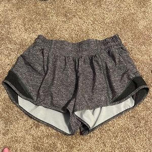Grey lululemon hotty hot shorts